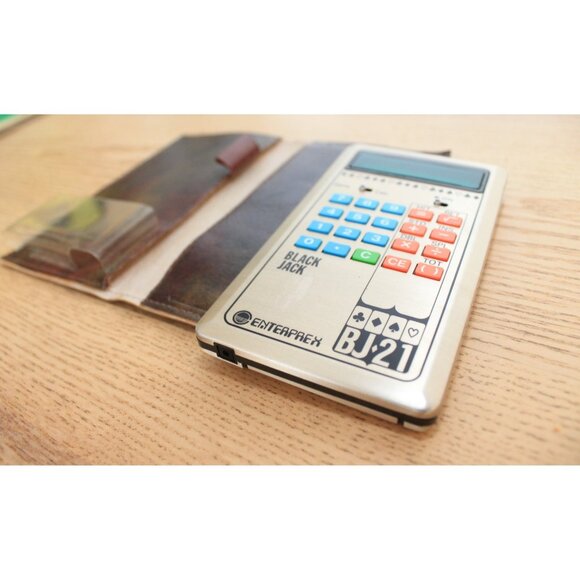 Enterprex BJ-21 Vintage Blackjack Calculator w/ Case & Manual |1970s| WORKS - Picture 4 of 17